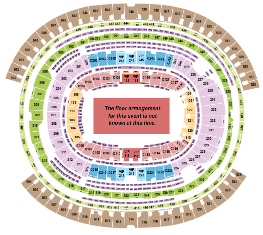 SoFi Stadium BTS Seating Chart